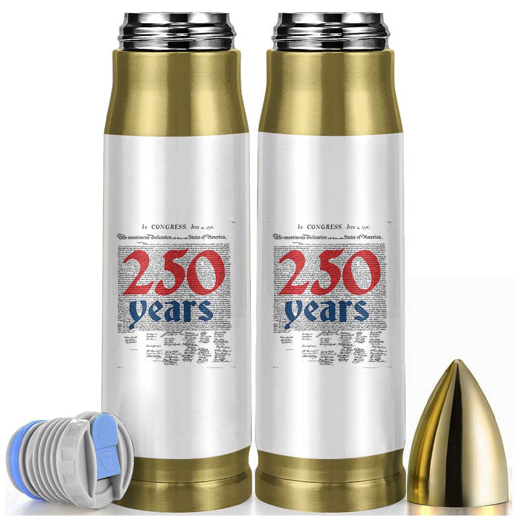 250 Years Declaration of Independence Bullet Tumbler Historic Patriotic 1776 to 2026 Semiquincentennial - Wonder Print Shop