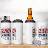 250 Years Declaration of Independence 4 in 1 Can Cooler Tumbler Historic Patriotic 1776 to 2026 Semiquincentennial - Wonder Print Shop