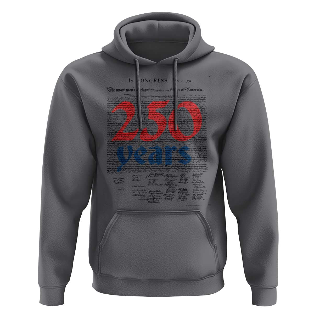 250 Years Declaration of Independence Hoodie Historic Patriotic 1776 to 2026 Semiquincentennial - Wonder Print Shop