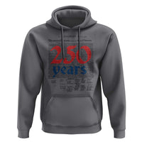 250 Years Declaration of Independence Hoodie Historic Patriotic 1776 to 2026 Semiquincentennial - Wonder Print Shop