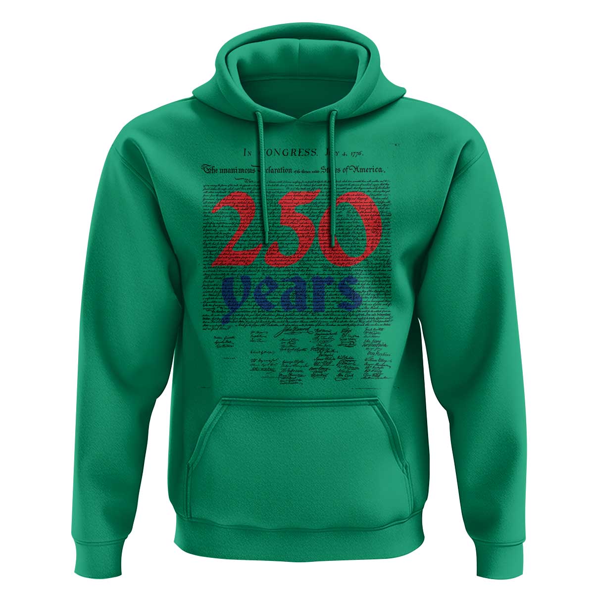 250 Years Declaration of Independence Hoodie Historic Patriotic 1776 to 2026 Semiquincentennial - Wonder Print Shop
