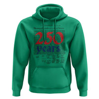 250 Years Declaration of Independence Hoodie Historic Patriotic 1776 to 2026 Semiquincentennial - Wonder Print Shop