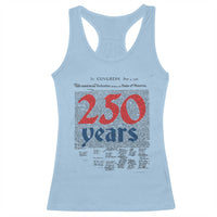 250 Years Declaration of Independence Racerback Tank Top Historic Patriotic 1776 to 2026 Semiquincentennial - Wonder Print Shop