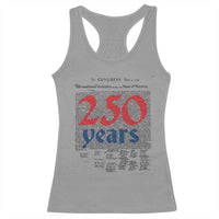 250 Years Declaration of Independence Racerback Tank Top Historic Patriotic 1776 to 2026 Semiquincentennial - Wonder Print Shop