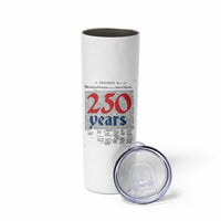 250 Years Declaration of Independence Skinny Tumbler Historic Patriotic 1776 to 2026 Semiquincentennial - Wonder Print Shop