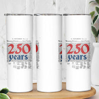 250 Years Declaration of Independence Skinny Tumbler Historic Patriotic 1776 to 2026 Semiquincentennial - Wonder Print Shop