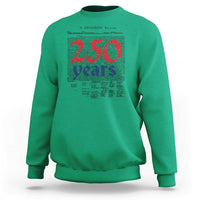 250 Years Declaration of Independence Sweatshirt Historic Patriotic 1776 to 2026 Semiquincentennial - Wonder Print Shop