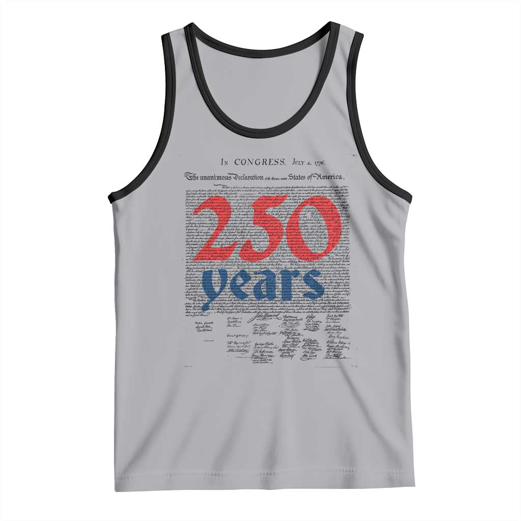 250 Years Declaration of Independence Tank Top Historic Patriotic 1776 to 2026 Semiquincentennial - Wonder Print Shop