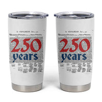 250 Years Declaration of Independence Tumbler Cup Historic Patriotic 1776 to 2026 Semiquincentennial - Wonder Print Shop
