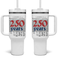 250 Years Declaration of Independence Tumbler With Handle Historic Patriotic 1776 to 2026 Semiquincentennial - Wonder Print Shop