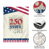 250 Years Declaration of Independence Garden Flag Historic Patriotic 1776 to 2026 Semiquincentennial
