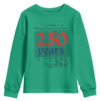 250 Years Declaration of Independence Youth Sweatshirt Historic Patriotic 1776 to 2026 Semiquincentennial - Wonder Print Shop