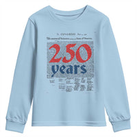 250 Years Declaration of Independence Youth Sweatshirt Historic Patriotic 1776 to 2026 Semiquincentennial - Wonder Print Shop