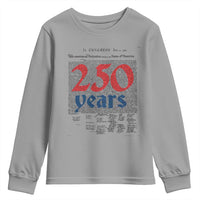250 Years Declaration of Independence Youth Sweatshirt Historic Patriotic 1776 to 2026 Semiquincentennial - Wonder Print Shop