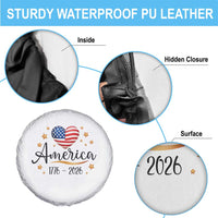 America Heart 250 Years Spare Tire Cover US Semiquincentennial Cute Patriotic 1776 to 2026 - Wonder Print Shop