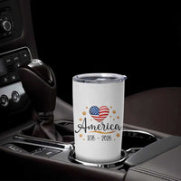 America Heart 250 Years Tumbler Cup US Semiquincentennial Cute Patriotic 1776 to 2026 - Wonder Print Shop