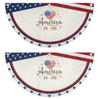 America Heart 250 Years Patriotic Fan Flag US Semiquincentennial Cute 1776 to 2026