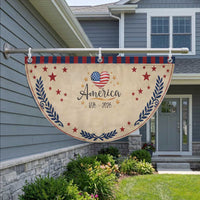 America Heart 250 Years Patriotic Fan Flag US Semiquincentennial Cute 1776 to 2026
