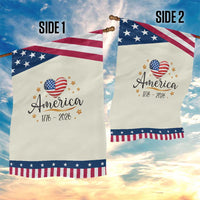 America Heart 250 Years Garden Flag US Semiquincentennial Cute Patriotic 1776 to 2026