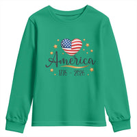 America Heart 250 Years Youth Sweatshirt US Semiquincentennial Cute Patriotic 1776 to 2026 - Wonder Print Shop