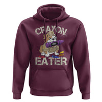 Crayon Eater Bulldog Hoodie Funny Military Gift with Combat Pup and MRE Crayon - Wonder Print Shop
