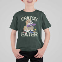Crayon Eater Bulldog T Shirt For Kid Funny Military Gift with Combat Pup and MRE Crayon - Wonder Print Shop