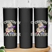 Crayon Eater Bulldog Skinny Tumbler Funny Military Gift with Combat Pup and MRE Crayon - Wonder Print Shop