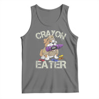 Crayon Eater Bulldog Tank Top Funny Military Gift with Combat Pup and MRE Crayon - Wonder Print Shop