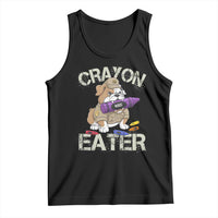 Crayon Eater Bulldog Tank Top Funny Military Gift with Combat Pup and MRE Crayon - Wonder Print Shop
