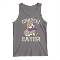 Crayon Eater Bulldog Tank Top Funny Military Gift with Combat Pup and MRE Crayon - Wonder Print Shop