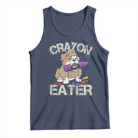Crayon Eater Bulldog Tank Top Funny Military Gift with Combat Pup and MRE Crayon - Wonder Print Shop