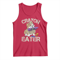 Crayon Eater Bulldog Tank Top Funny Military Gift with Combat Pup and MRE Crayon - Wonder Print Shop