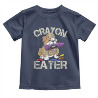 Crayon Eater Bulldog Toddler T Shirt Funny Military Gift with Combat Pup and MRE Crayon - Wonder Print Shop