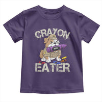 Crayon Eater Bulldog Toddler T Shirt Funny Military Gift with Combat Pup and MRE Crayon - Wonder Print Shop