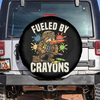 Fueled by Crayons Bulldog Soldier Spare Tire Cover Funny Combat Veteran Crayon Launcher - Wonder Print Shop