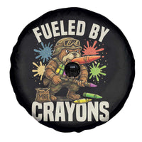 Fueled by Crayons Bulldog Soldier Spare Tire Cover Funny Combat Veteran Crayon Launcher - Wonder Print Shop