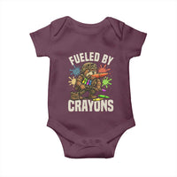 Fueled by Crayons Bulldog Soldier Baby Onesie Funny Combat Veteran Crayon Launcher - Wonder Print Shop