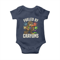 Fueled by Crayons Bulldog Soldier Baby Onesie Funny Combat Veteran Crayon Launcher - Wonder Print Shop