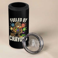 Fueled by Crayons Bulldog Soldier 4 in 1 Can Cooler Tumbler Funny Combat Veteran Crayon Launcher - Wonder Print Shop