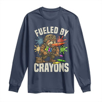 Fueled by Crayons Bulldog Soldier Long Sleeve Shirt Funny Combat Veteran Crayon Launcher - Wonder Print Shop