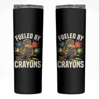 Fueled by Crayons Bulldog Soldier Skinny Tumbler Funny Combat Veteran Crayon Launcher - Wonder Print Shop