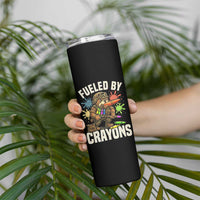 Fueled by Crayons Bulldog Soldier Skinny Tumbler Funny Combat Veteran Crayon Launcher - Wonder Print Shop