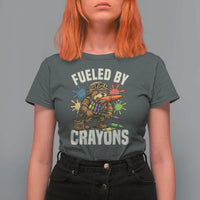 Fueled by Crayons Bulldog Soldier T Shirt For Women Funny Combat Veteran Crayon Launcher - Wonder Print Shop