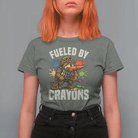 Fueled by Crayons Bulldog Soldier T Shirt For Women Funny Combat Veteran Crayon Launcher - Wonder Print Shop