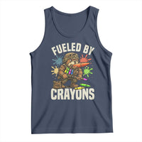 Fueled by Crayons Bulldog Soldier Tank Top Funny Combat Veteran Crayon Launcher - Wonder Print Shop