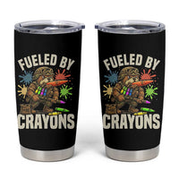 Fueled by Crayons Bulldog Soldier Tumbler Cup Funny Combat Veteran Crayon Launcher - Wonder Print Shop
