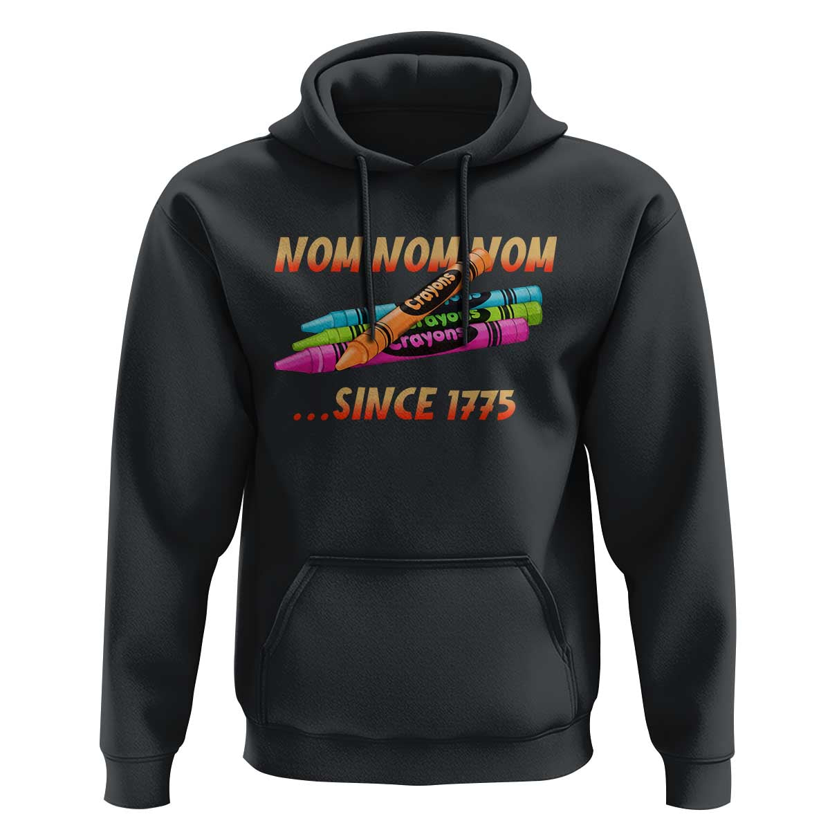 Nom Nom Nom Crayons Hoodie Since 1775 Funny Military Joke Veterans - Wonder Print Shop