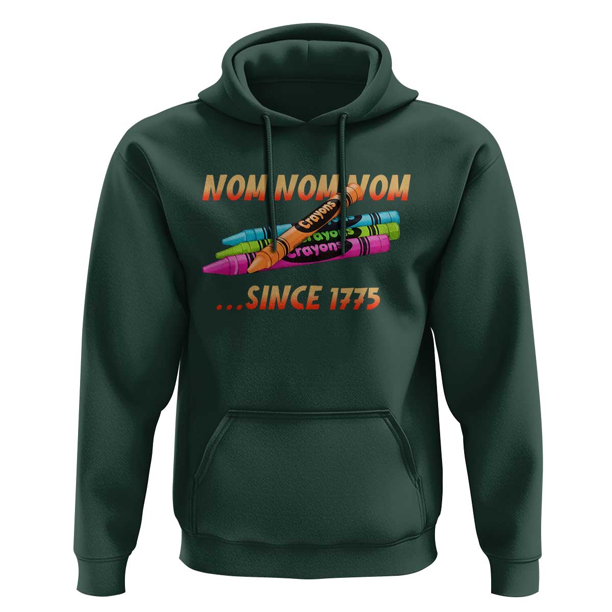 Nom Nom Nom Crayons Hoodie Since 1775 Funny Military Joke Veterans - Wonder Print Shop