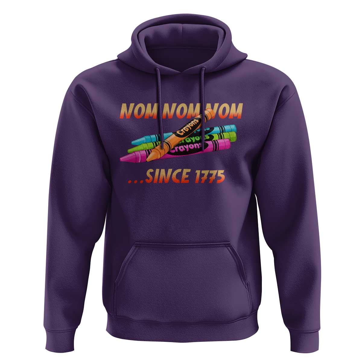 Nom Nom Nom Crayons Hoodie Since 1775 Funny Military Joke Veterans - Wonder Print Shop