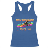 Nom Nom Nom Crayons Racerback Tank Top Since 1775 Funny Military Joke Veterans - Wonder Print Shop